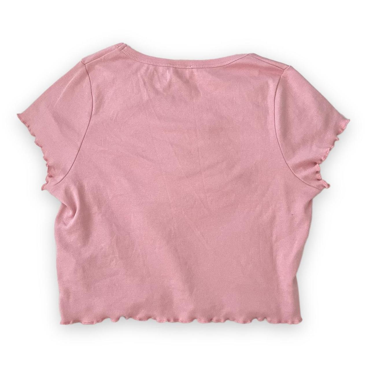 Cutest light pink baby tee with lettuce hem &... - Depop