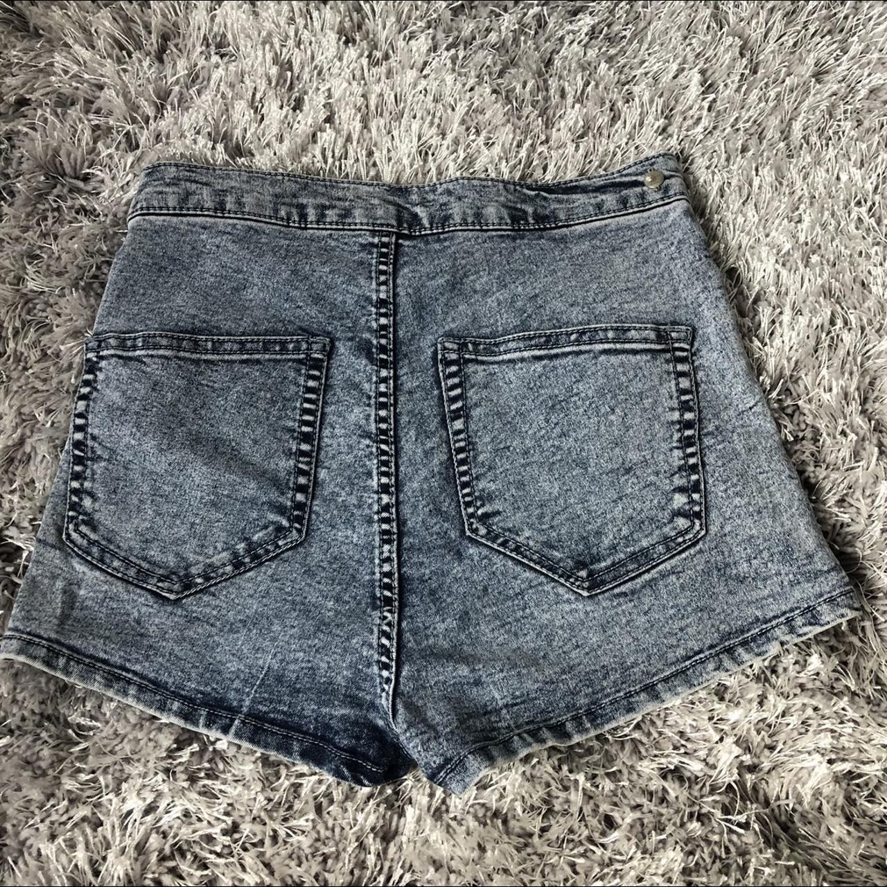 Pull&bear Blue Acid Washed Denim Shorts, The Denim - Depop