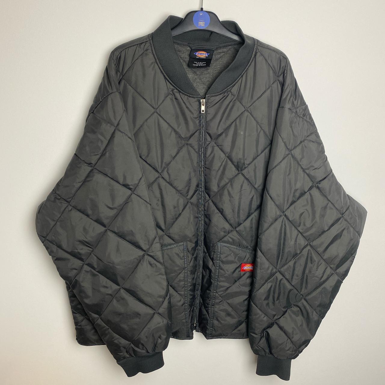 Dickies dark grey almost black quilted jacket there... Depop