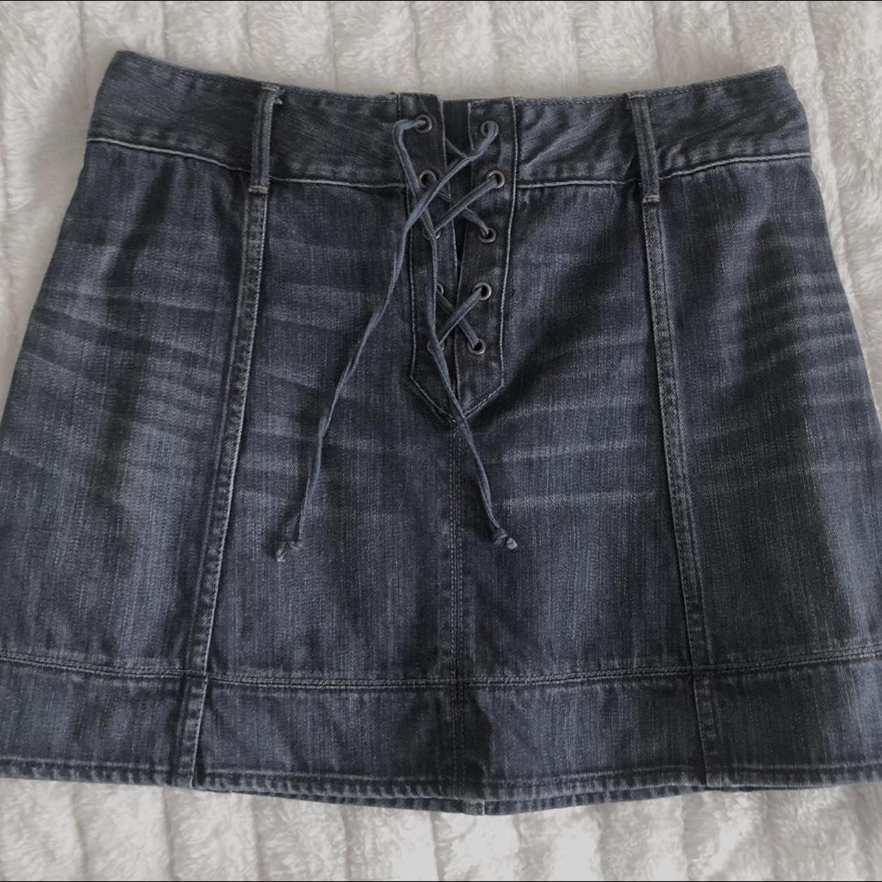 Abercrombie & Fitch Women's Navy and Blue Skirt