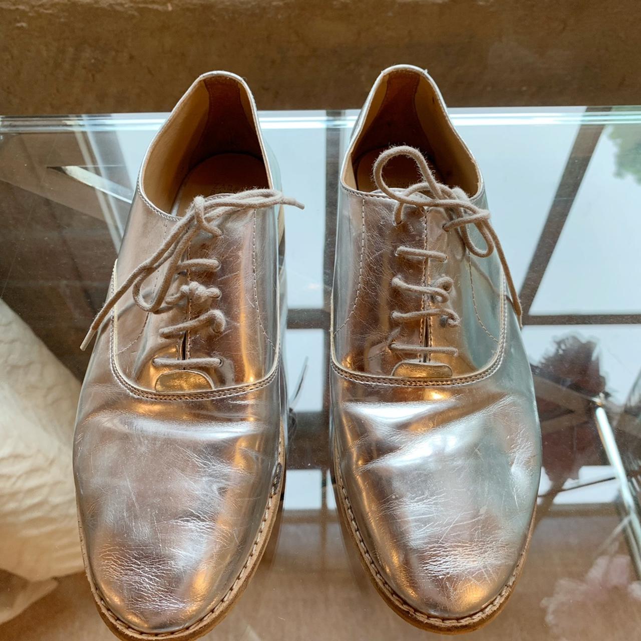 Silver brogues sale zara