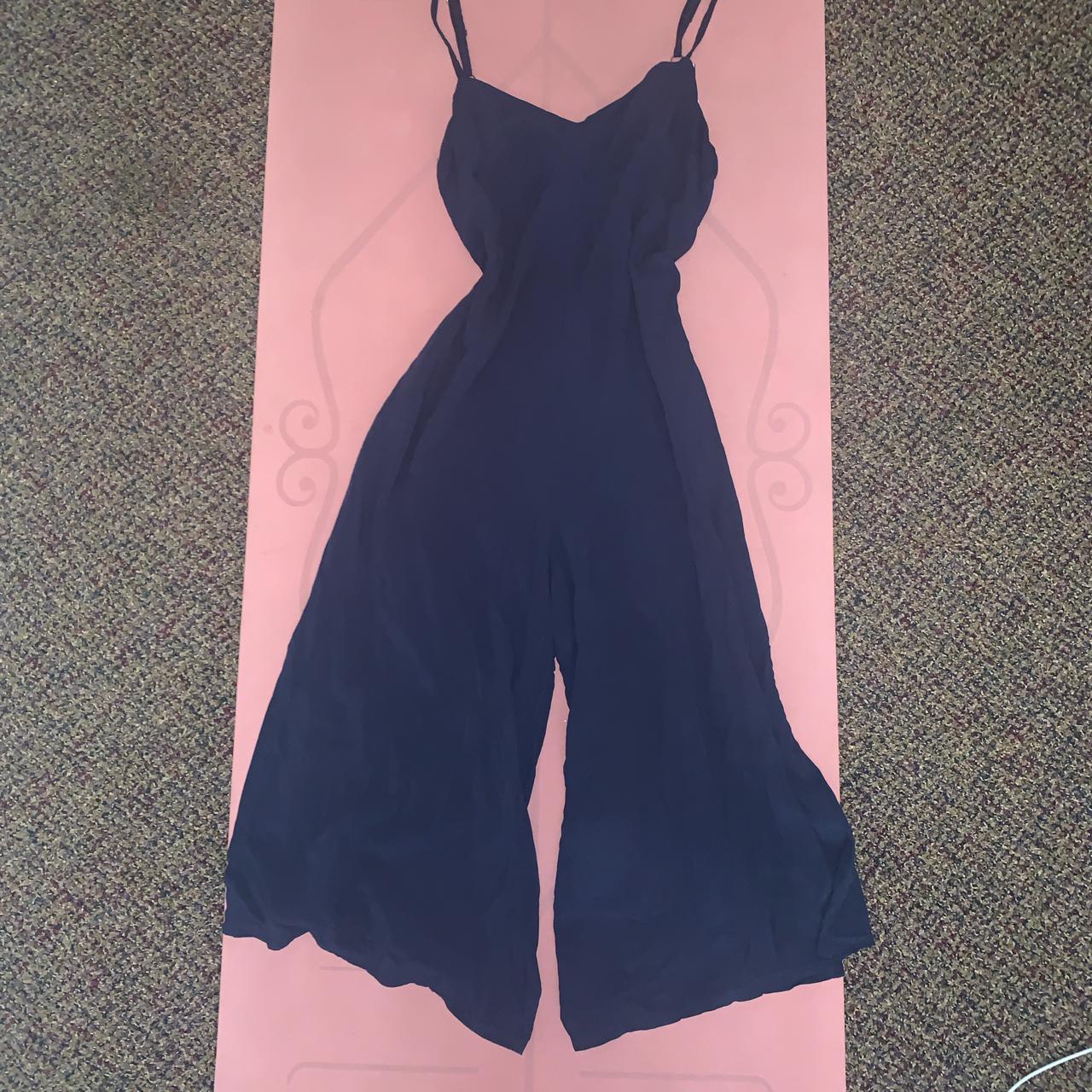 women-s-navy-and-blue-playsuit-romper-depop