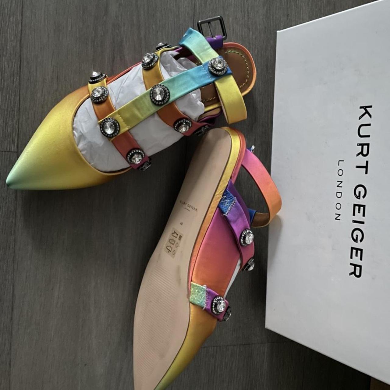 Kurt Geiger London Antonia Jewel Embellished Rainbow 2024 Flats