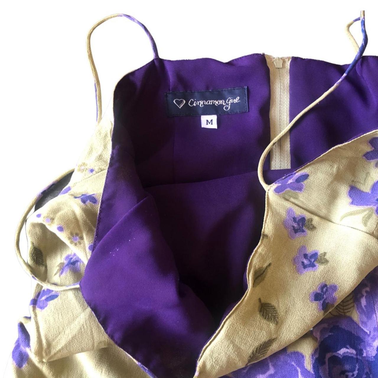 Floral Midi Spaghetti Strap Dress 💜💚 Full Length:... - Depop