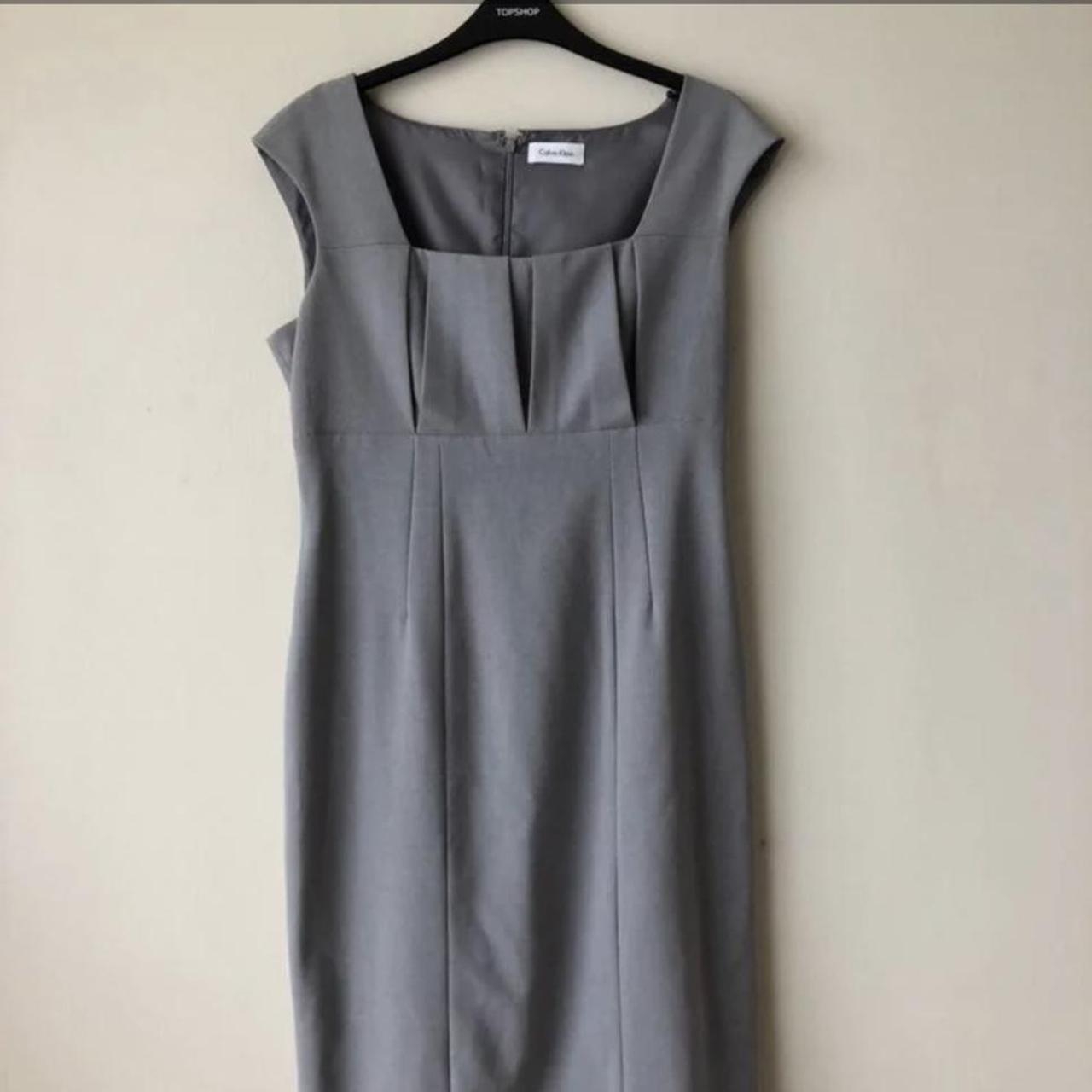 Calvin Klein Women's Grey Dress | Depop