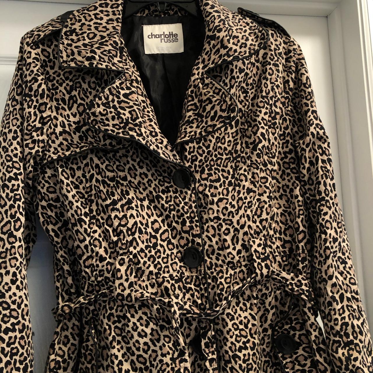 Charlotte russe leopard coat sale