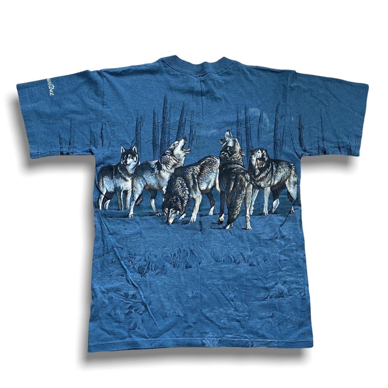 Habitat Men's Blue and Grey T-shirt | Depop
