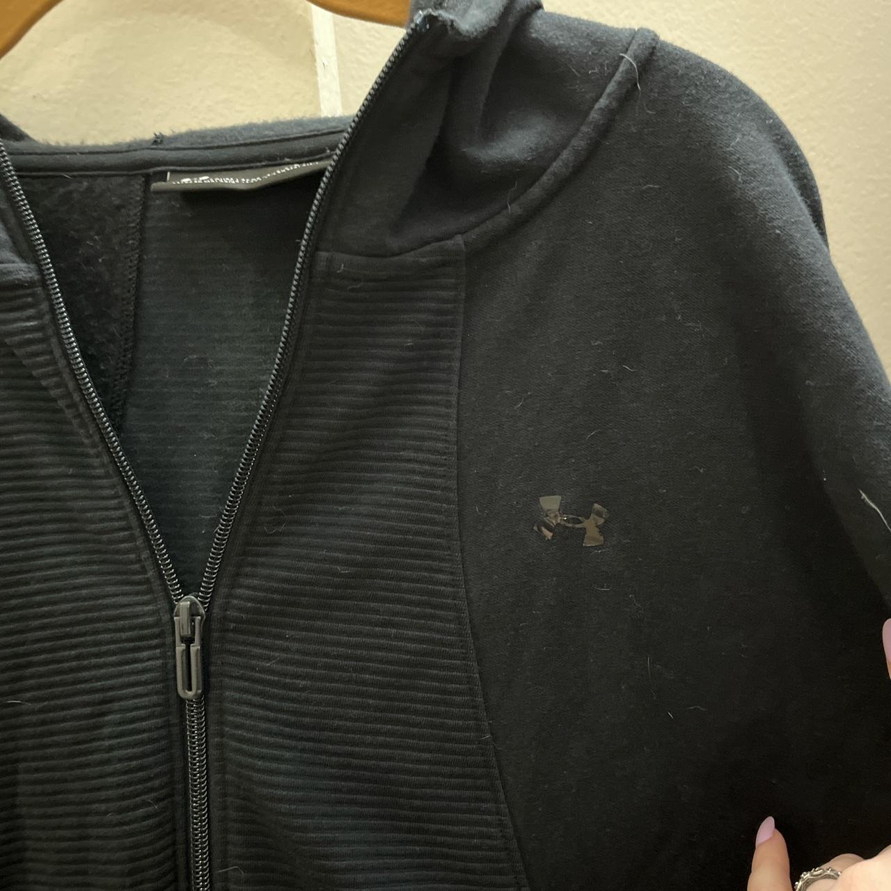 Womens under armour zip up hoodie jacket. Size large... Depop