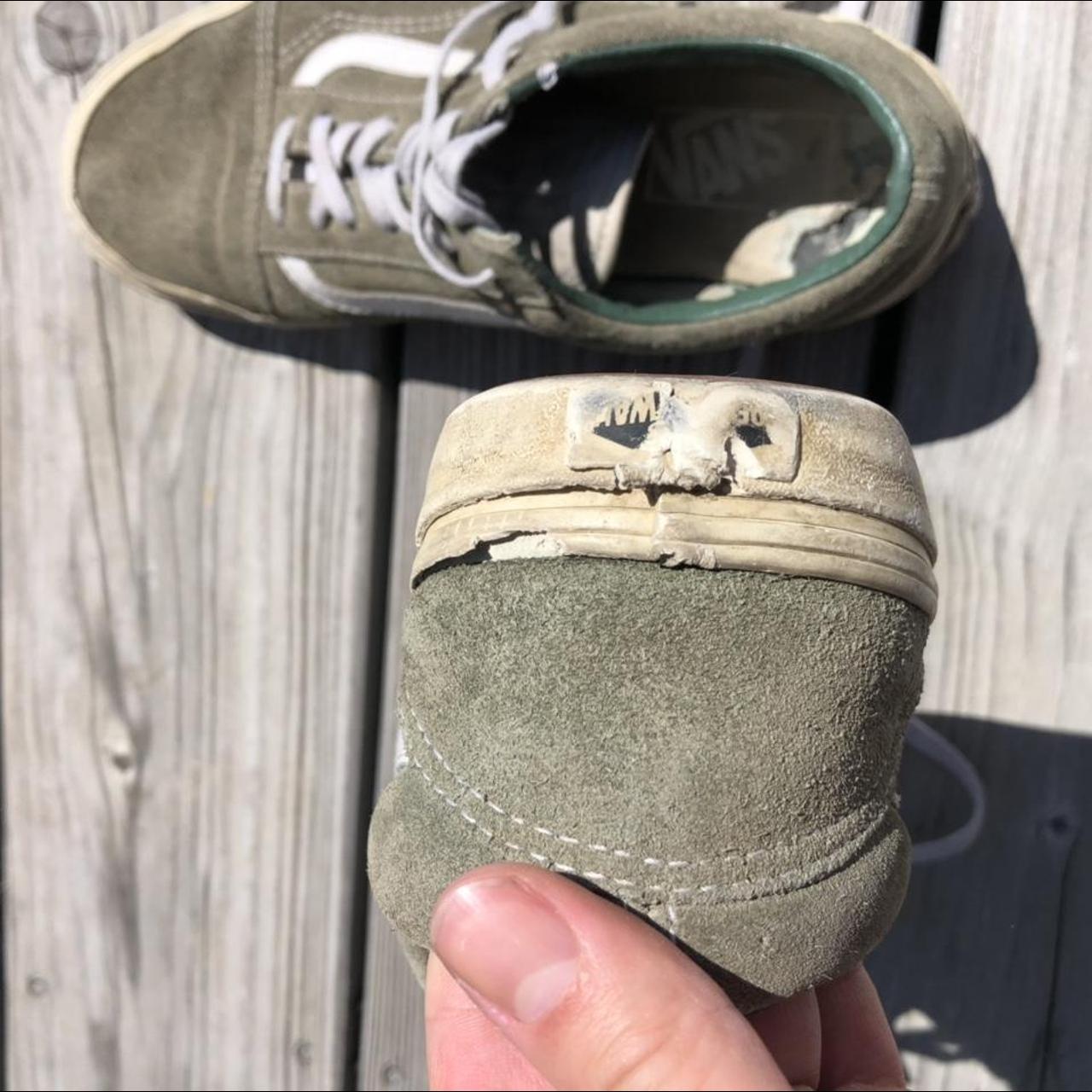 Khaki Wildleder Vans. Größe 37,5, UK 5. Haben... - Depop