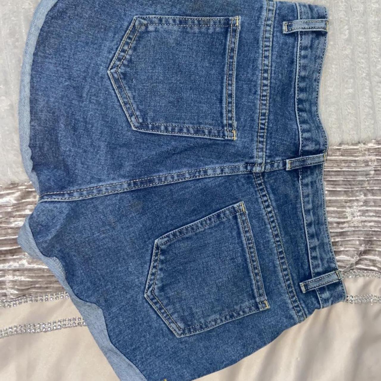 Pretty Little Thing denim shorts, size 8, have only... - Depop