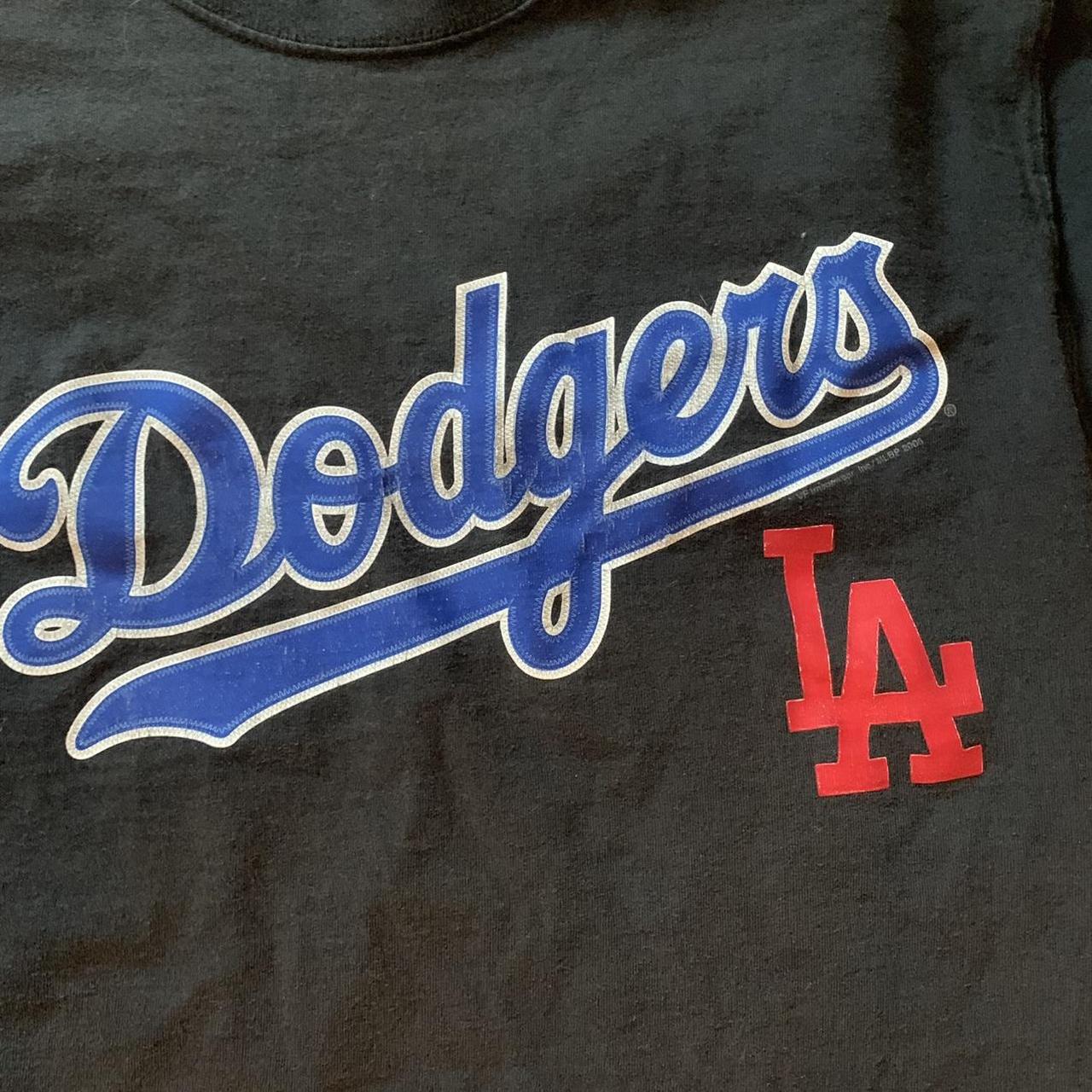 Small tan vintage dodgers tee shirt - Depop