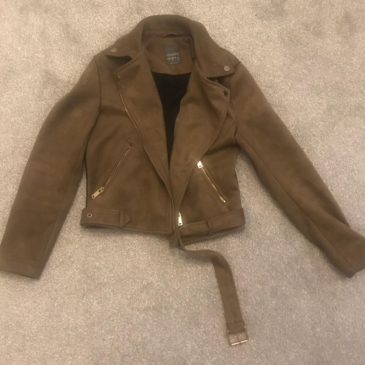 primark khaki leather jacket