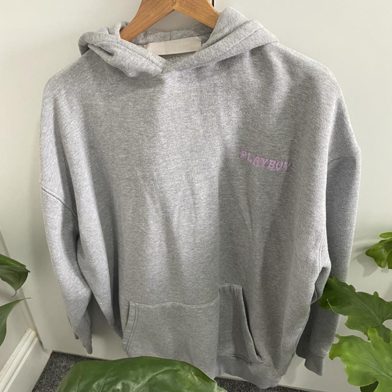 Size 4 oversized Missguided x Playboy hoodie. Fits... - Depop