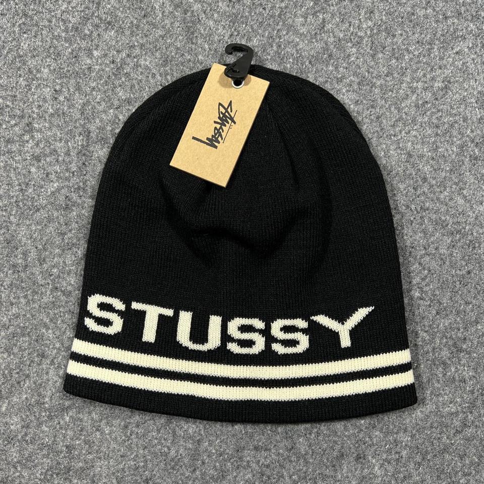 STUSSY JAQUARD STRIPE SKULLCAP BEANIE HAT IN... - Depop