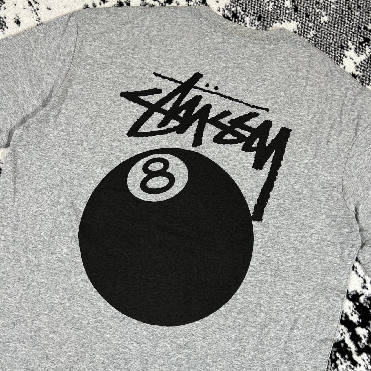 STUSSY 8BALL TSHIRT OVERSIZED TEE IN GREY OVERSIZED... Depop