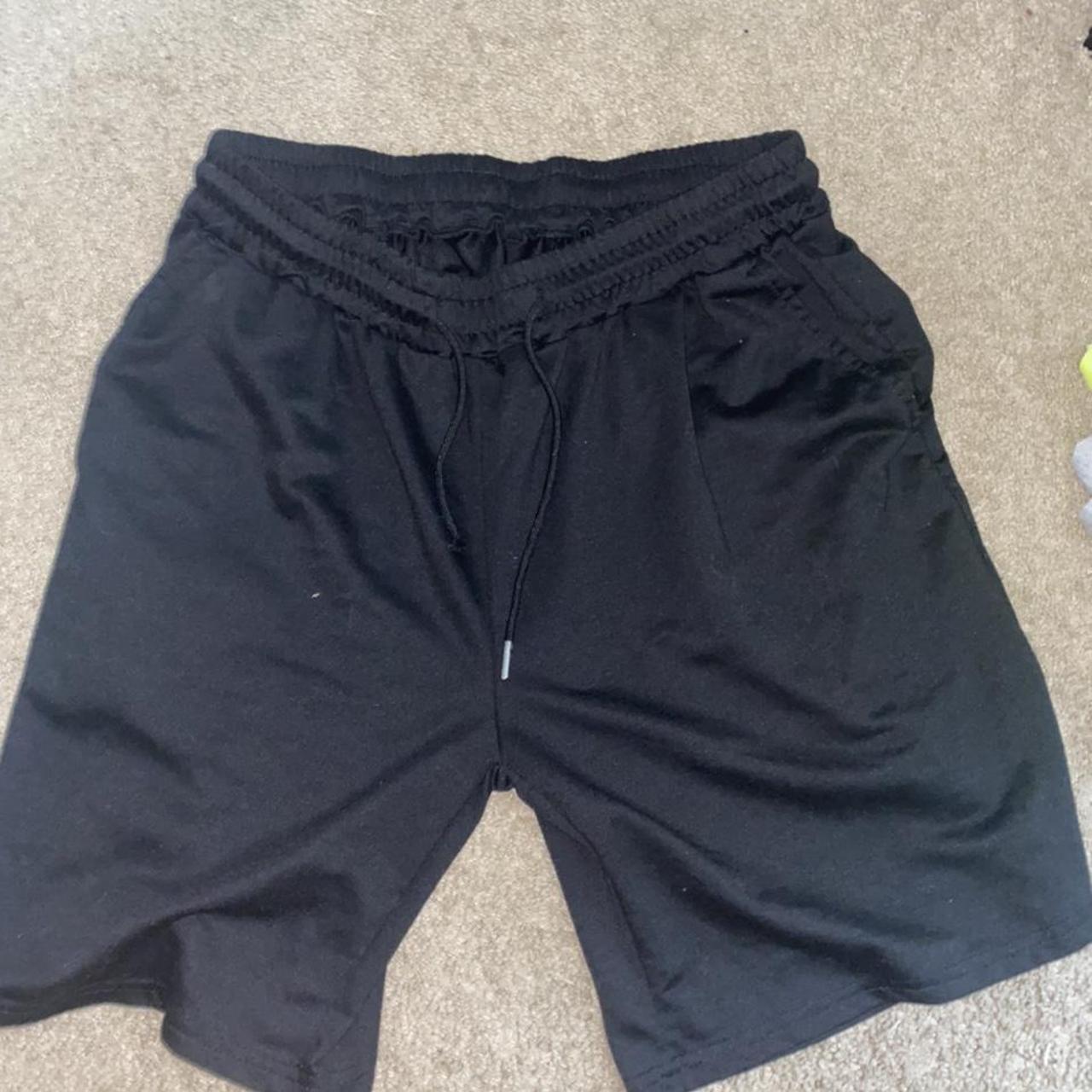 Just plain black shorts size L for sale - Depop