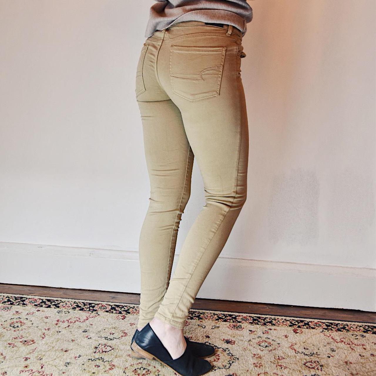 American Eagle Outfitters Women's Cream and Tan Leggings