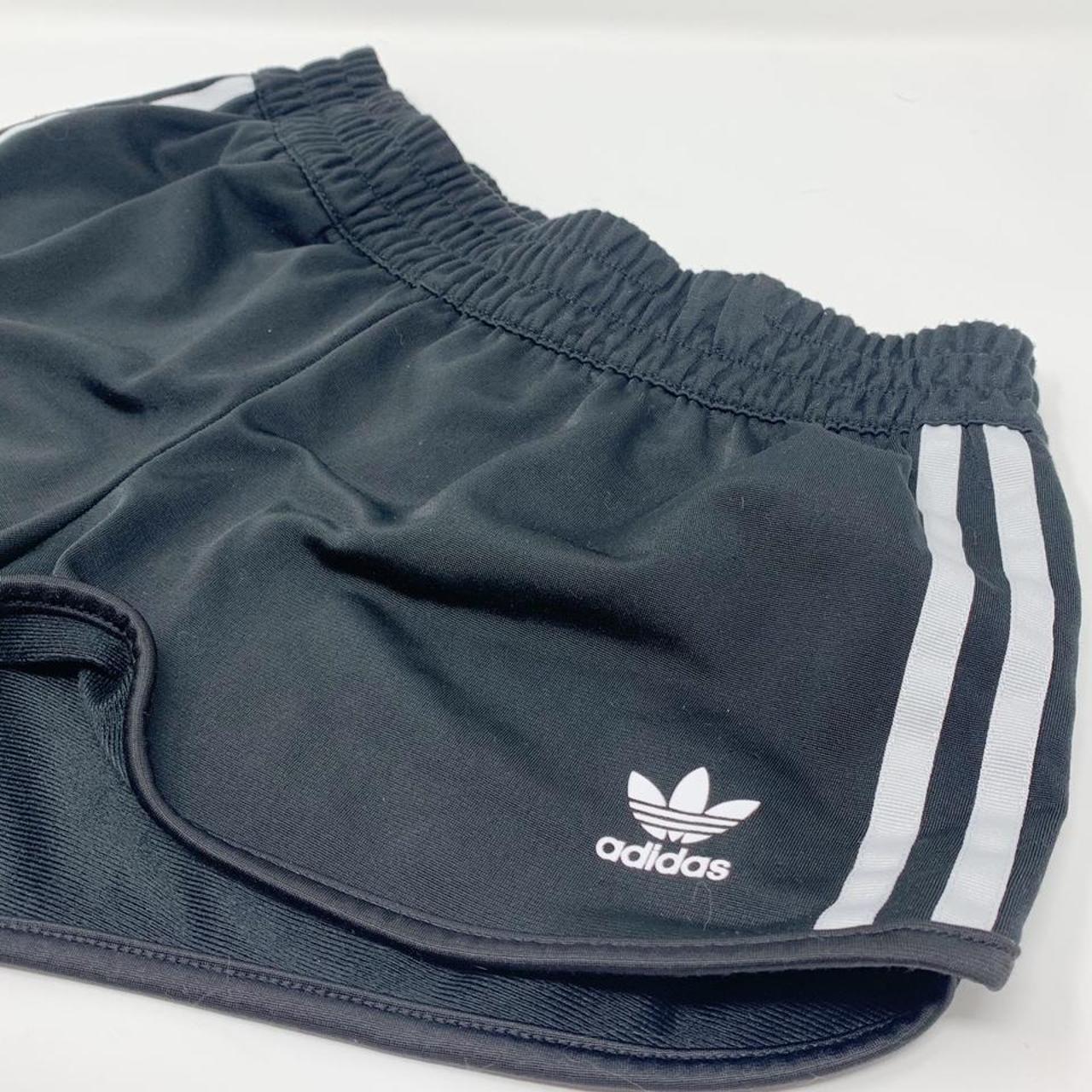 Adidas original short shorts in size UK 8. Black... - Depop