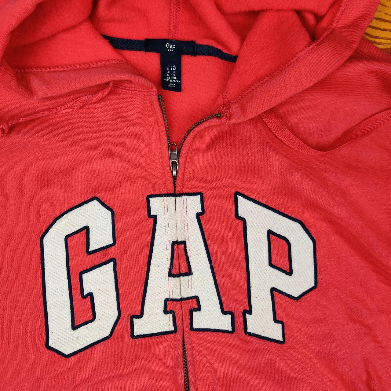 GAP Spellout Zip Hoodie Used In Excellent... - Depop