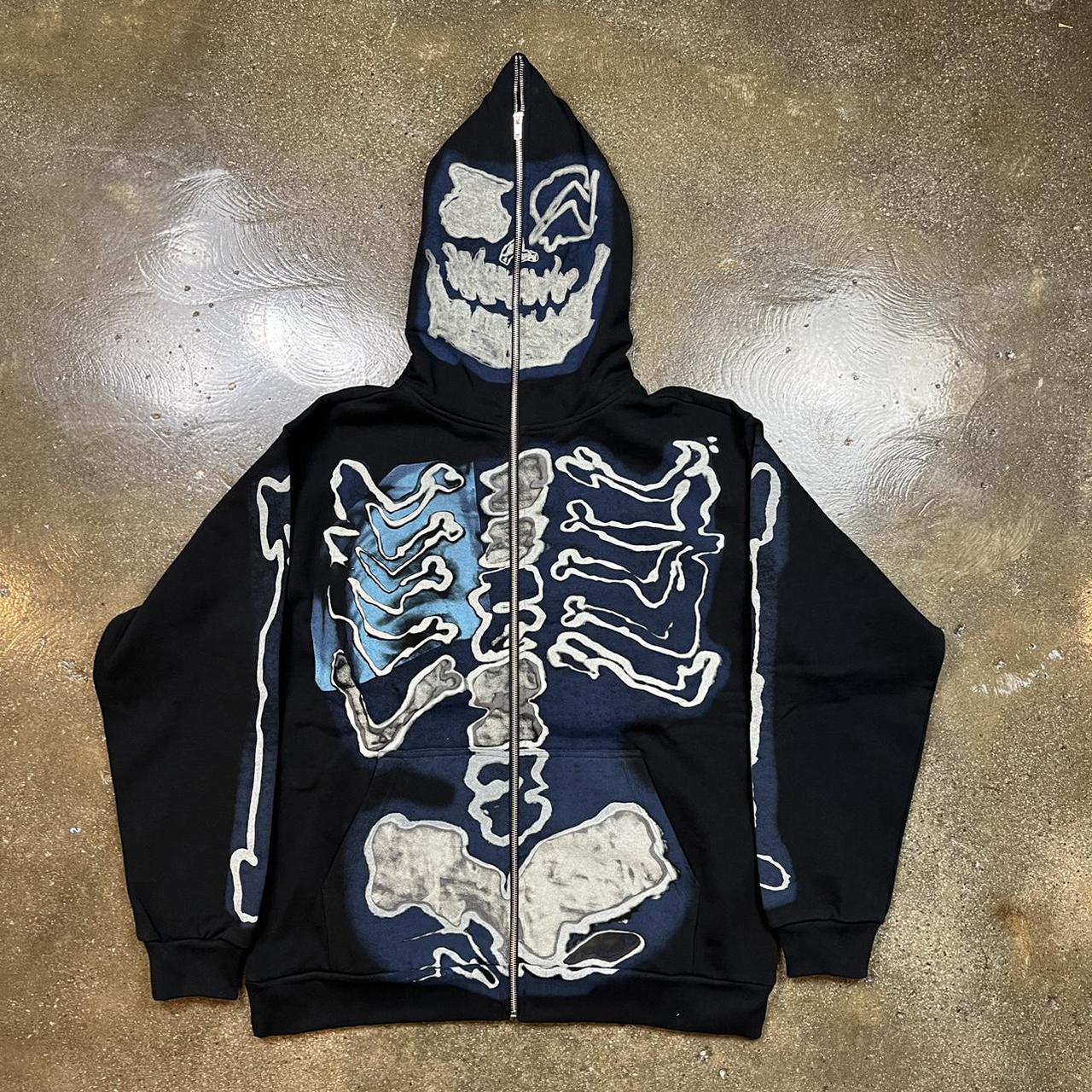 Travis Scott fragment graffiti Skeleton hoodie Brand... - Depop