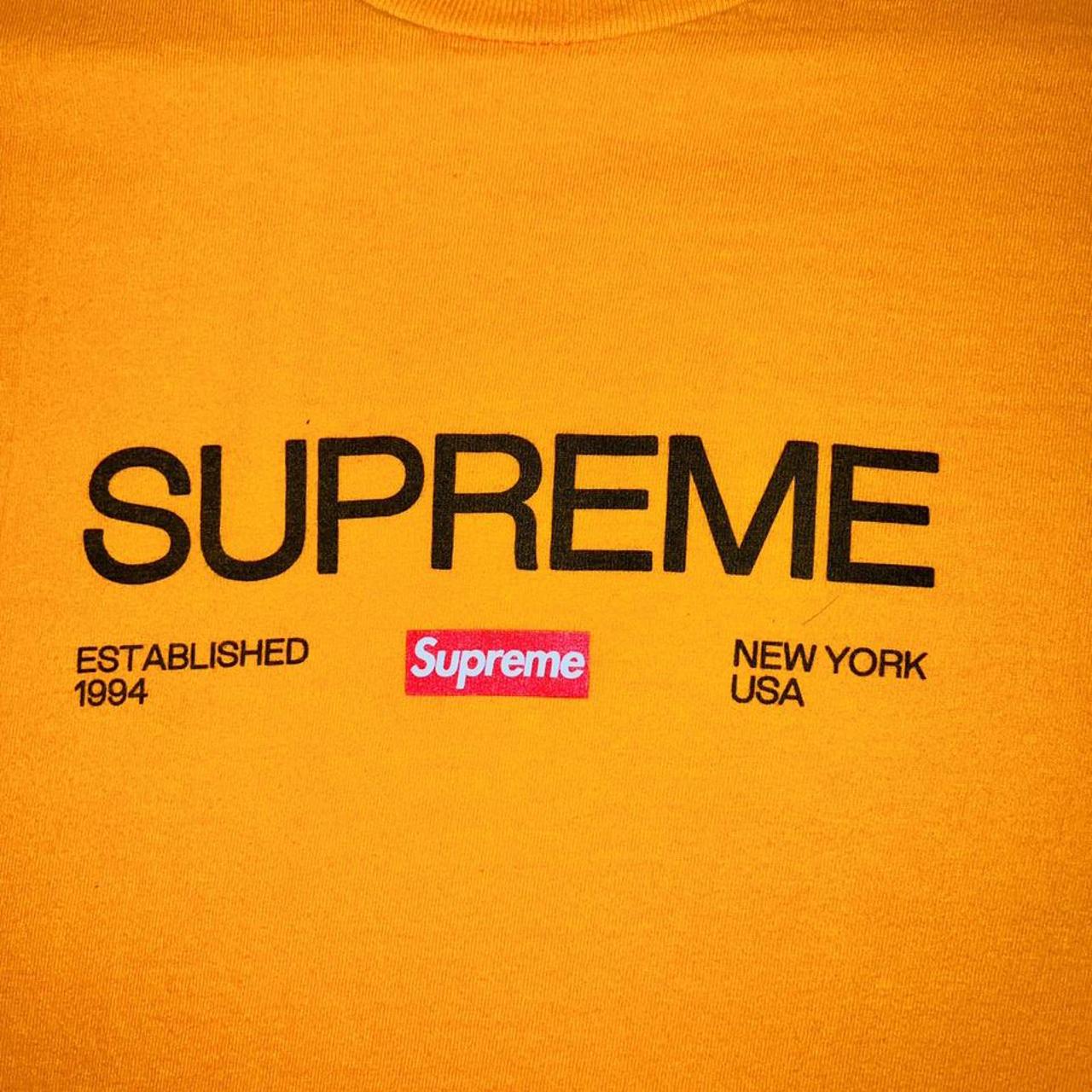 Supreme Est 1994 Tee in Orange and a size Large...