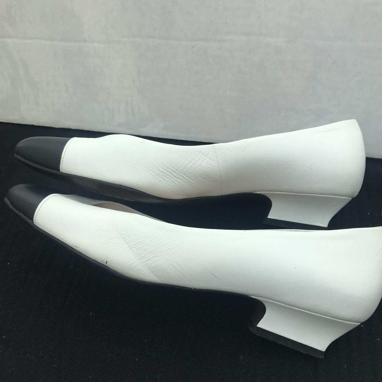 platform black and white shoes