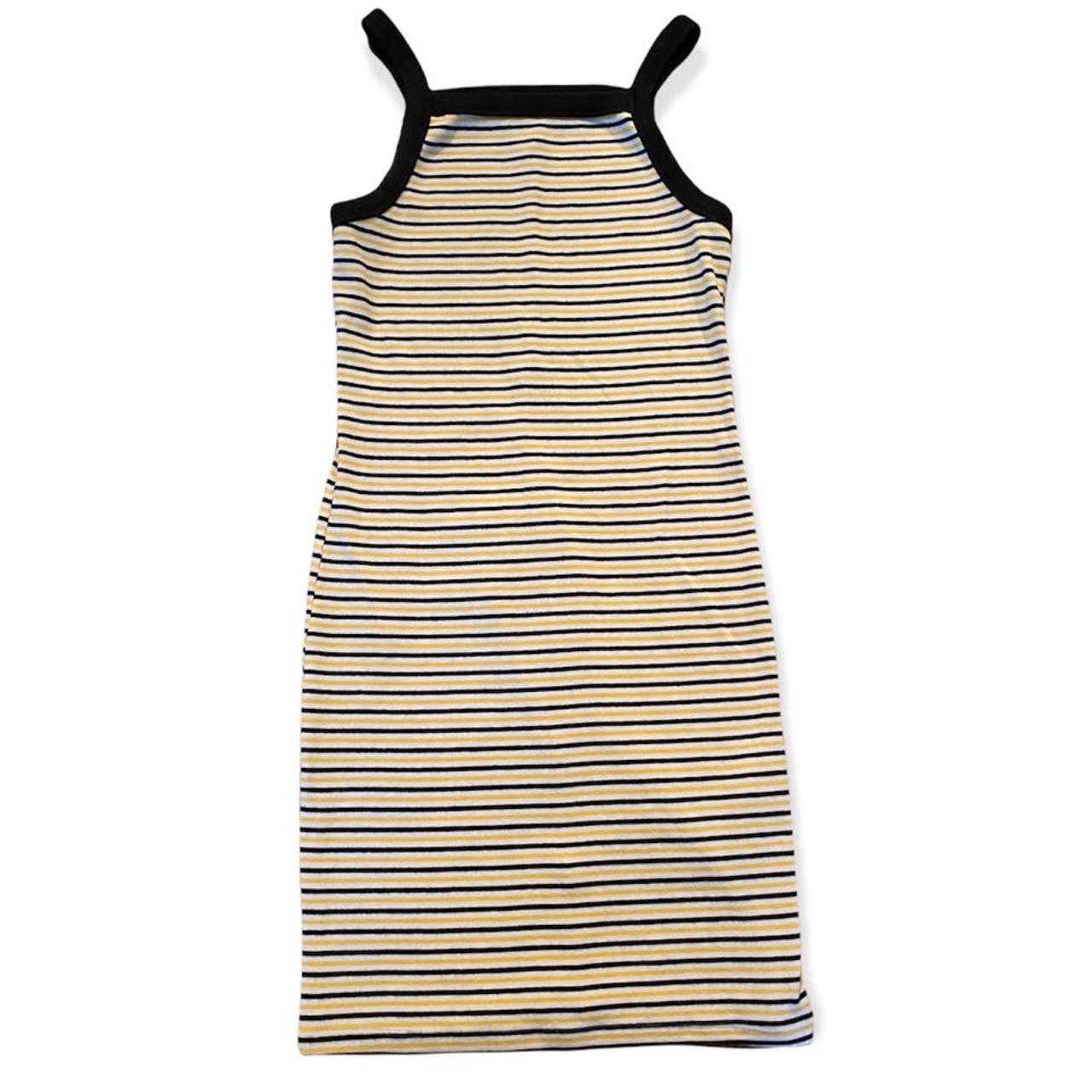 black and white striped tank dress