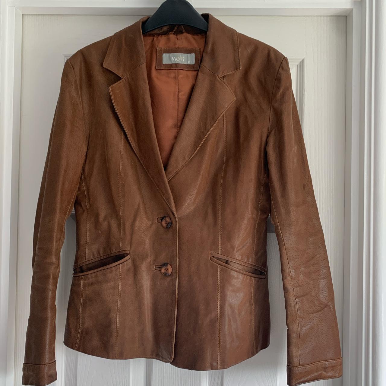 Wallis tan 2025 leather jacket