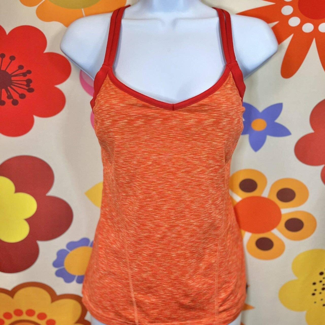 The North Face Tank Orange w/ Shelf Bra size... - Depop