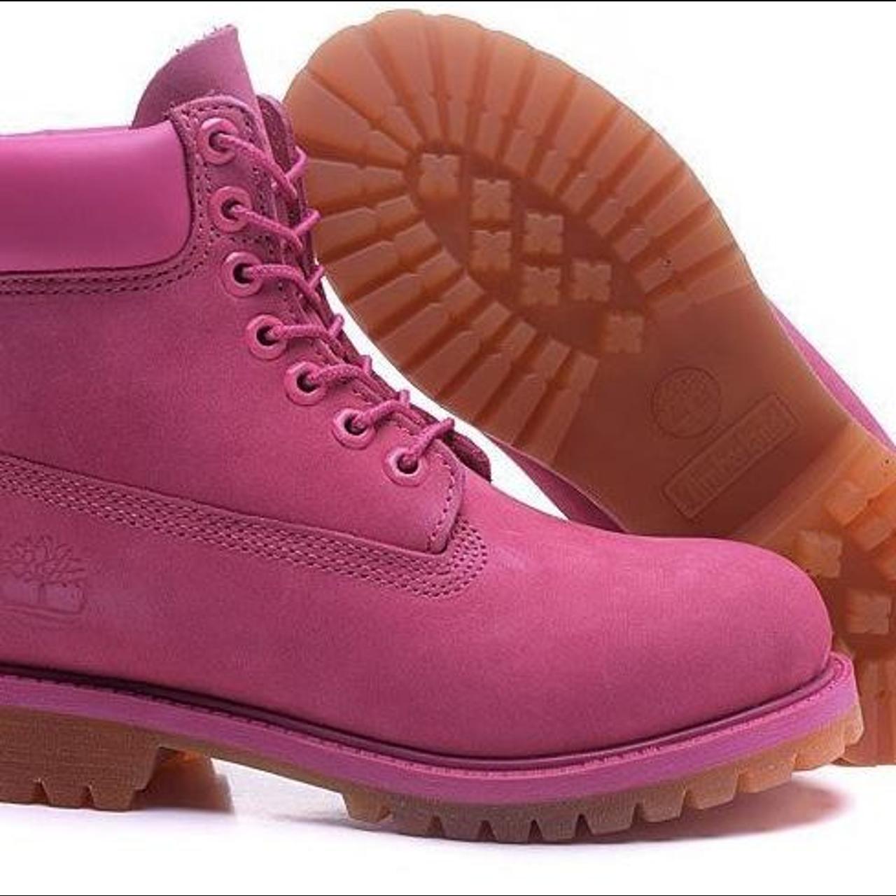 Pink Timberlands Size 6 timbs pink y2k boots