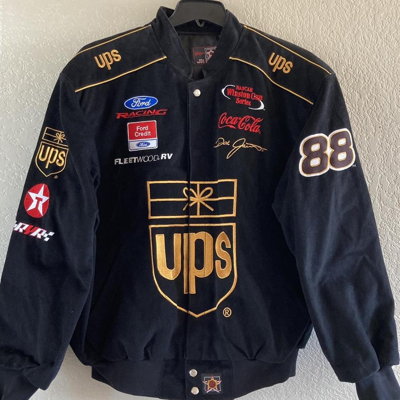NASCAR JH Design Dale Jarrett Vintage UPS Jacket... - Depop