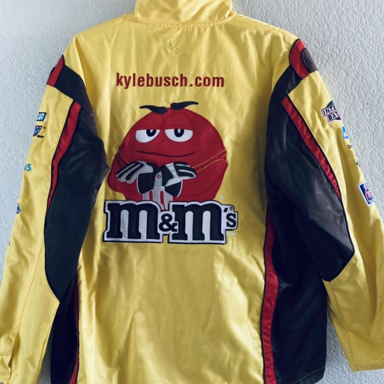 Kyle Busch M&M's Men's Yellow Nascar Jacket by Chase... - Depop