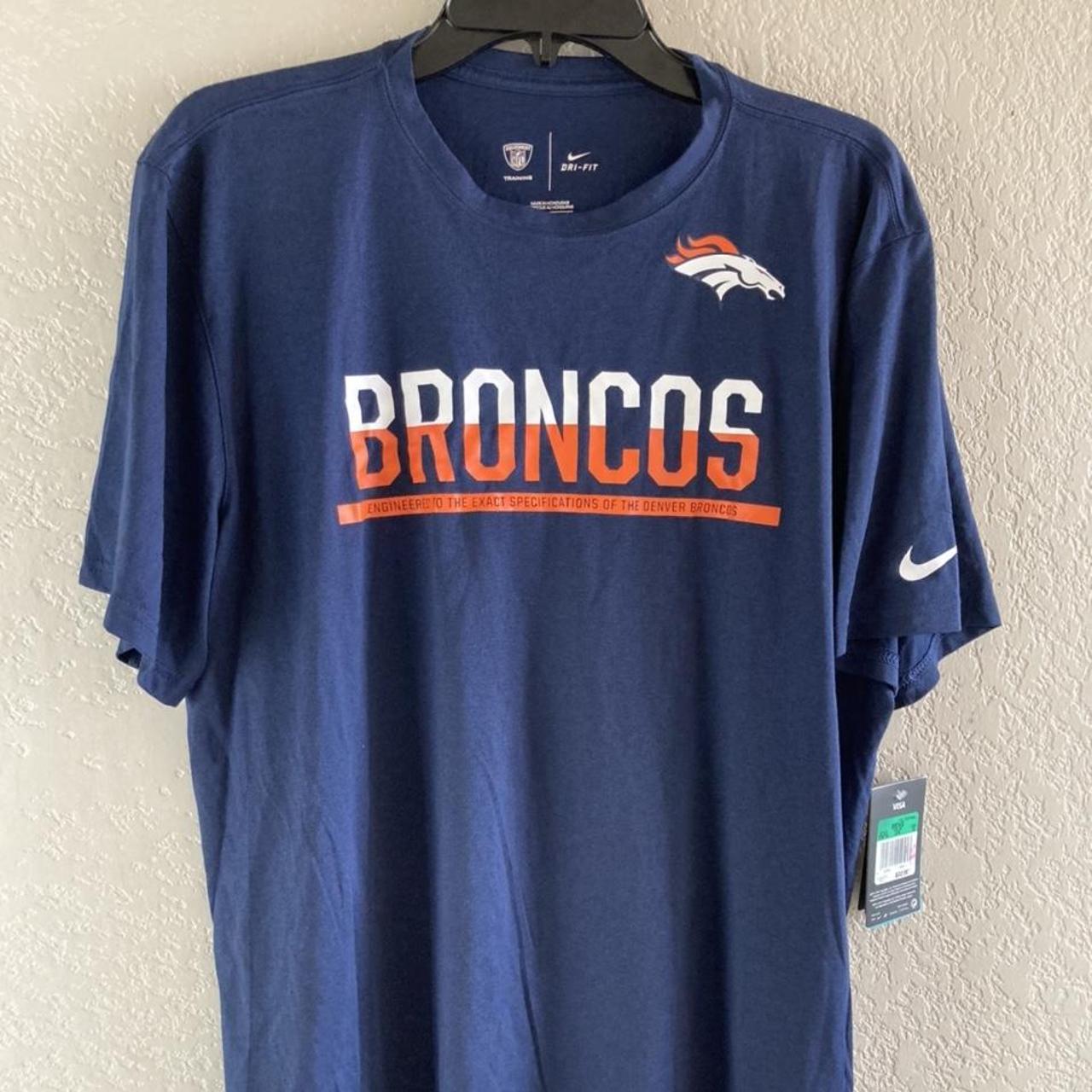 Men's Nike Navy Denver Broncos Icon Legend Performance T-Shirt