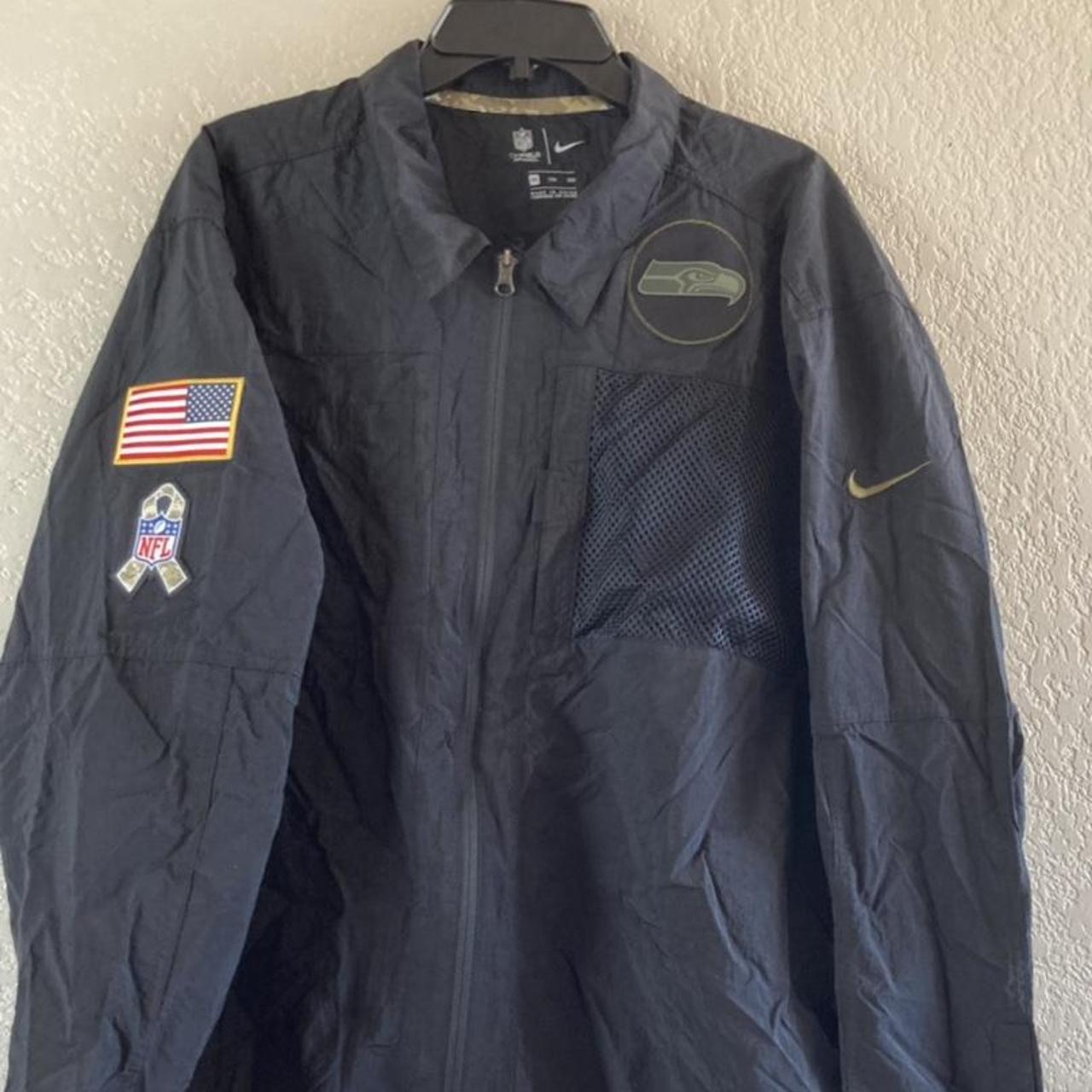 Seattle Seahawks Salute to Service Windbreaker - Depop