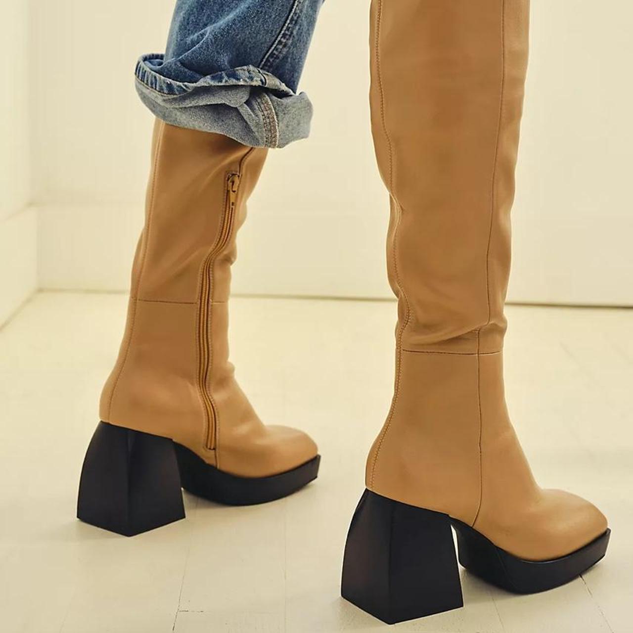 jeffrey campbell daphne second skin platform boots