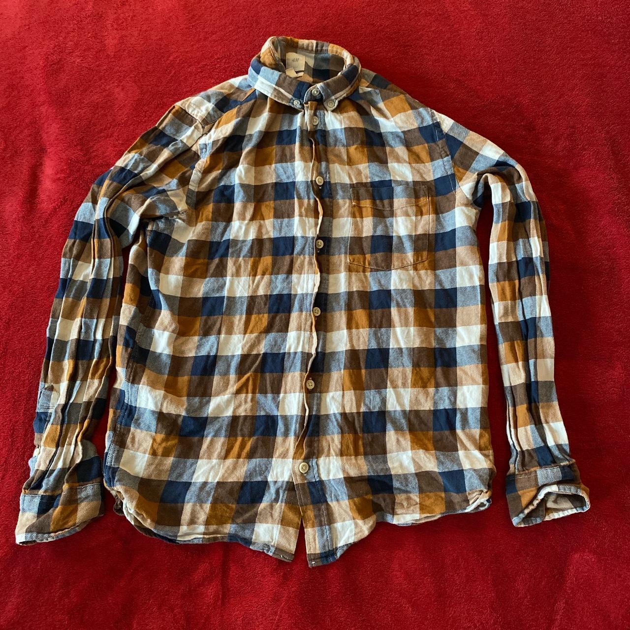 H&M plaid shirt, hasn’t been worn a lot and is in... Depop