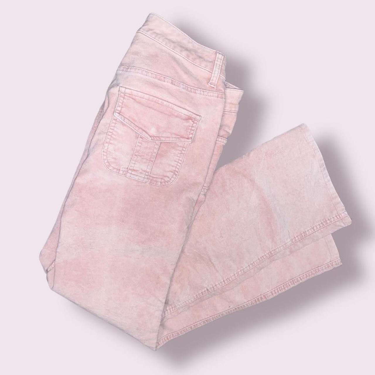 Pink velvet jeans 🪷 Baby blush pink velvet velour... Depop