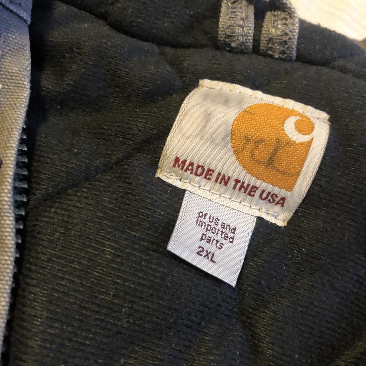 Vintage Grey Carhartt Work Coat Size men’s... - Depop