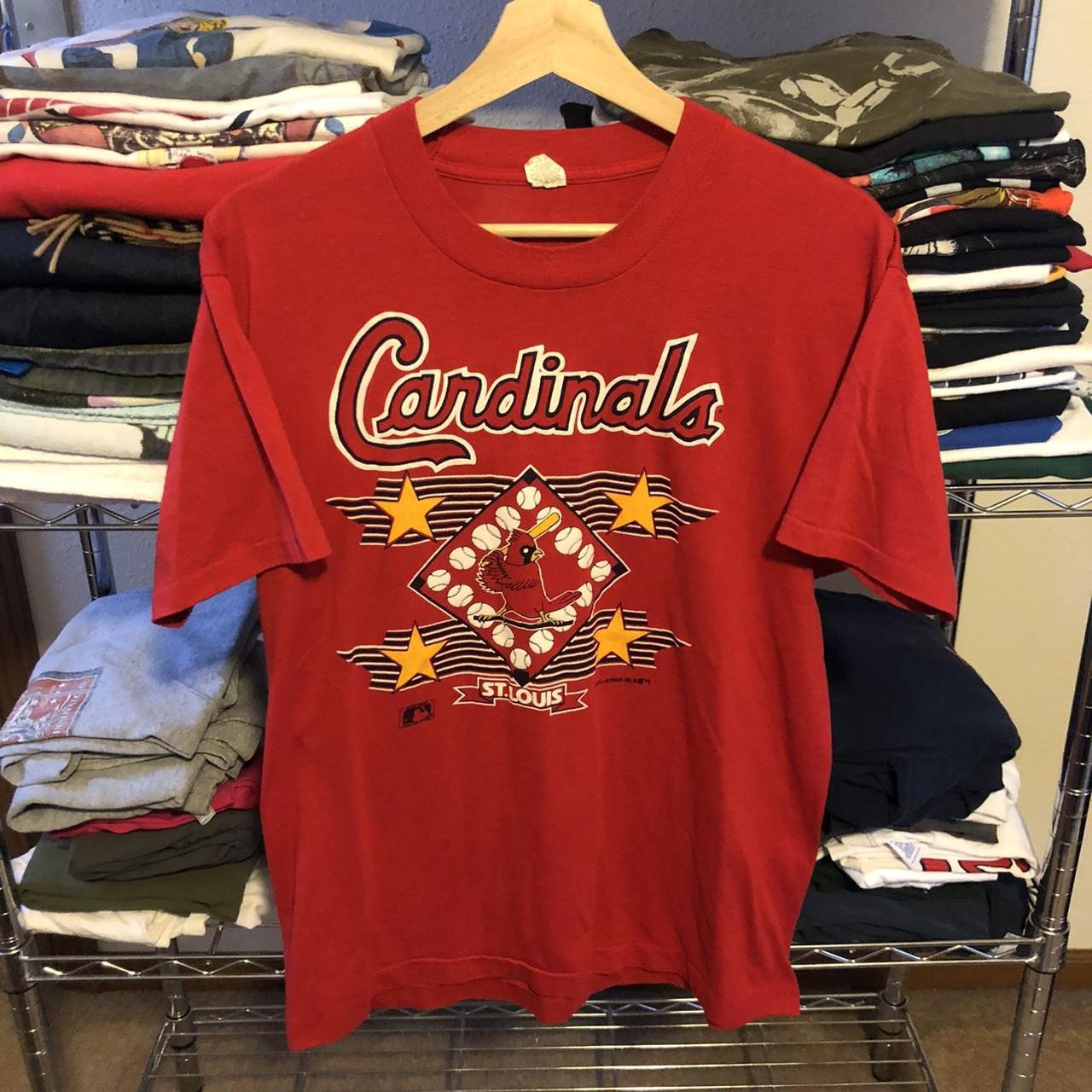 80s Vintage St Louis Cardinals T Shirt / Screen Stars / Small 