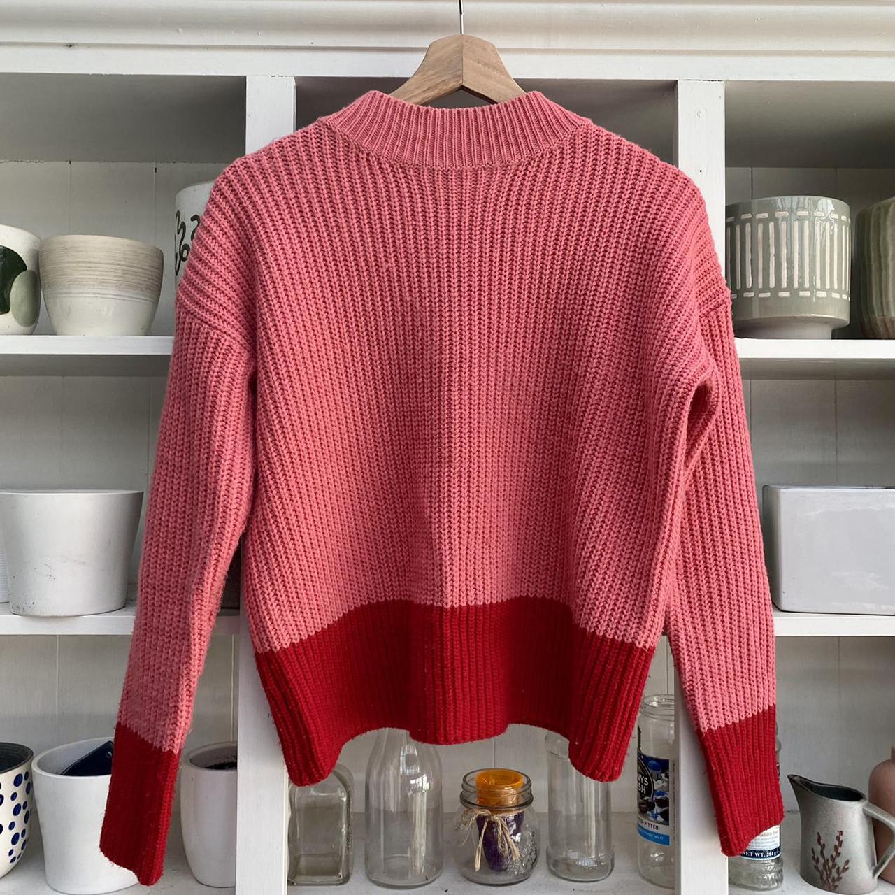 Adorable pink and red jumper! very warm +... Depop
