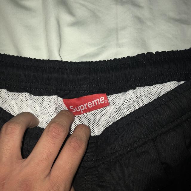 Supreme Banner Water Shorts Color: Black Size:... - Depop