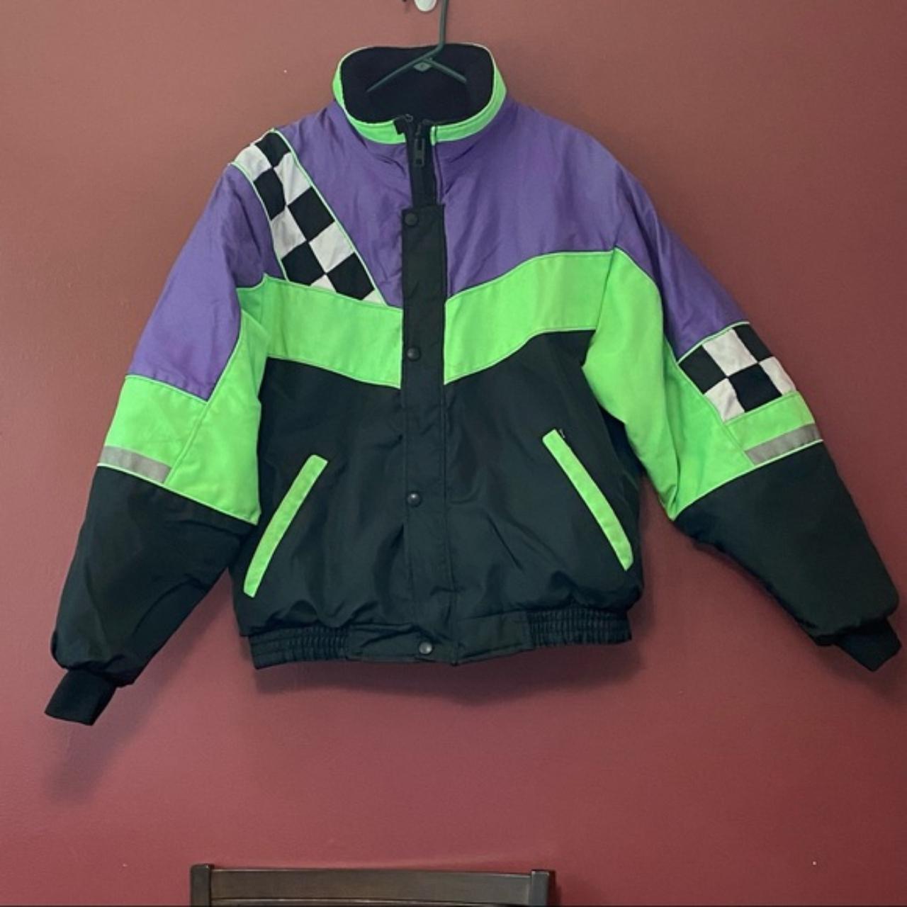 green snowmobile jacket