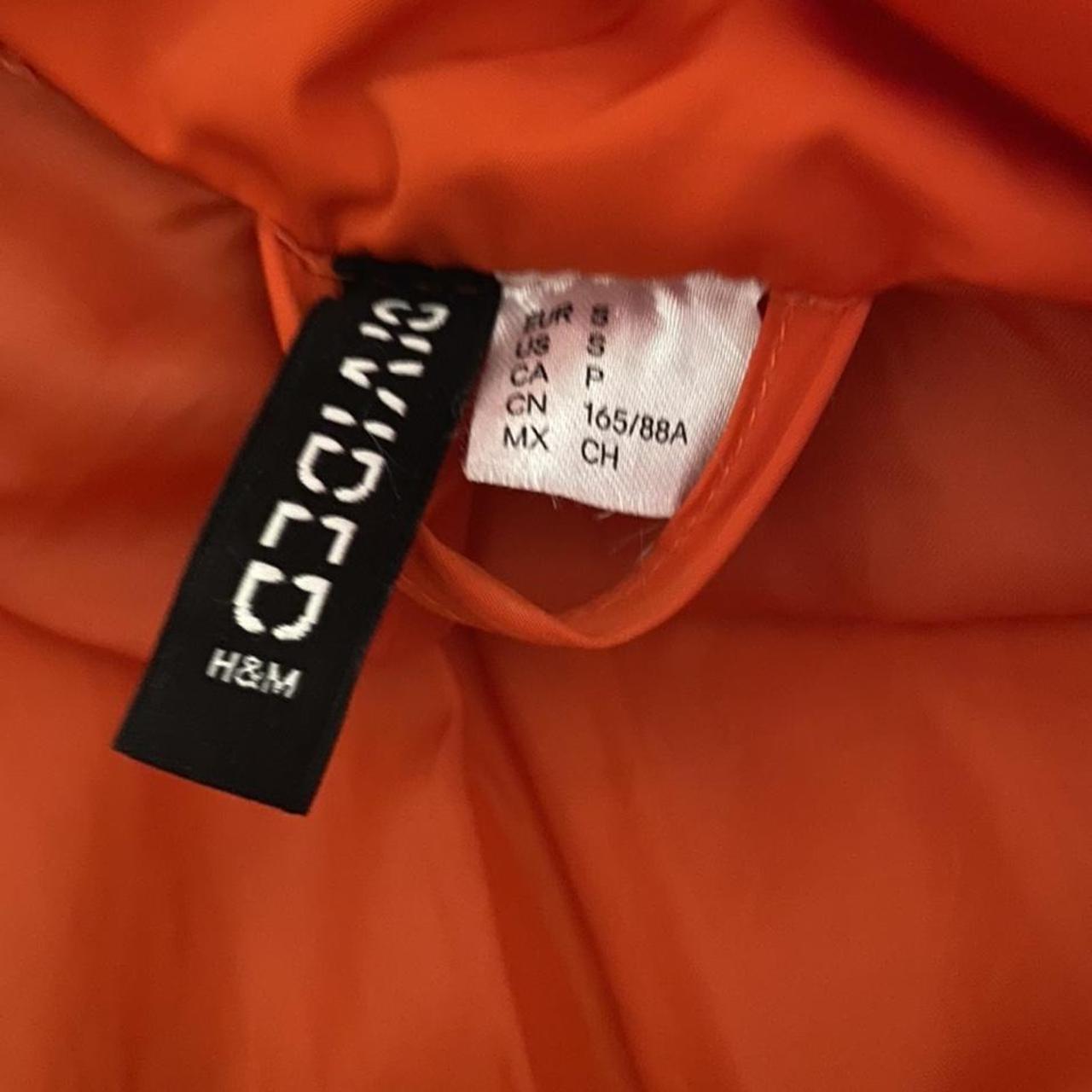 h&m orange puffer jacket