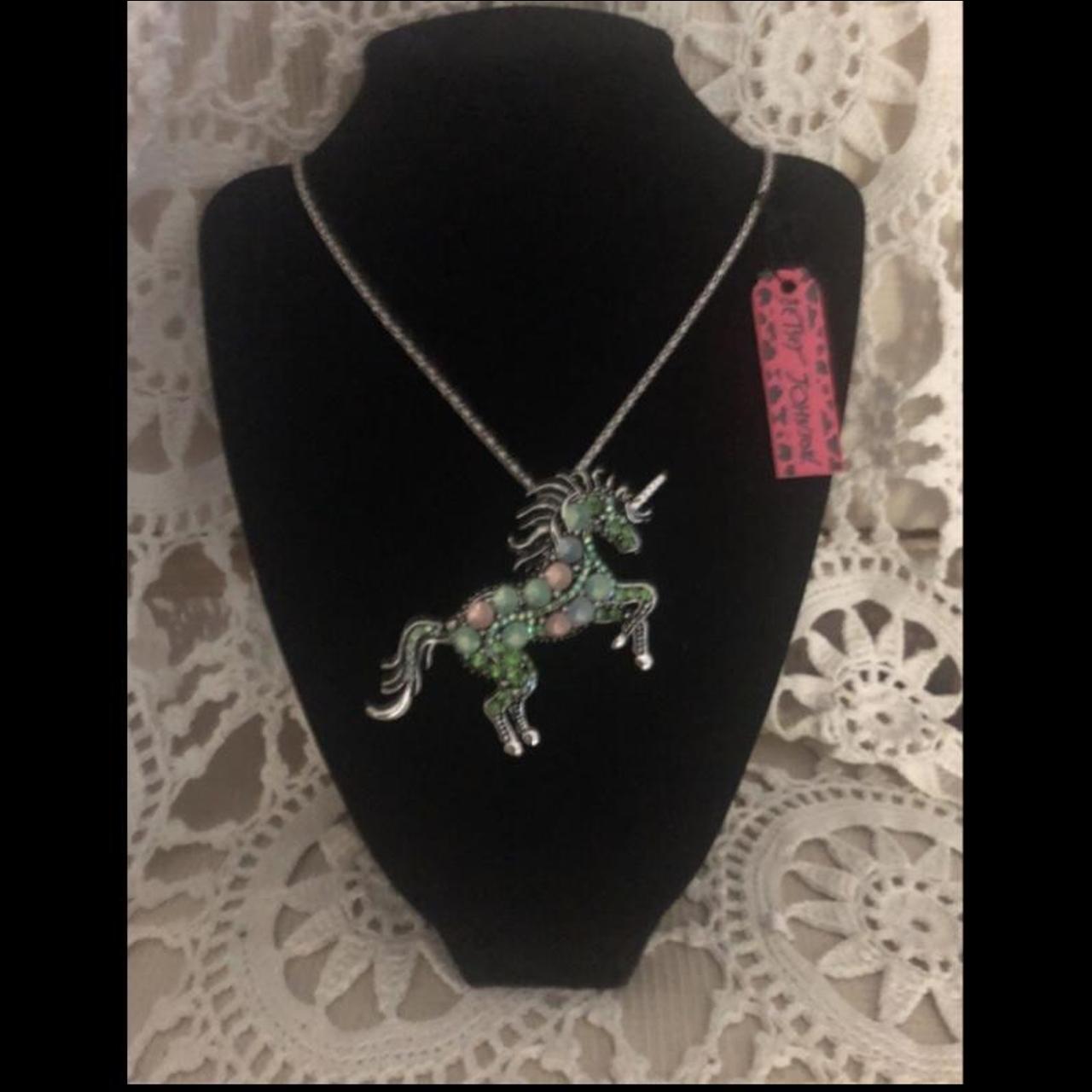 Betsey johnson hot sale unicorn necklace