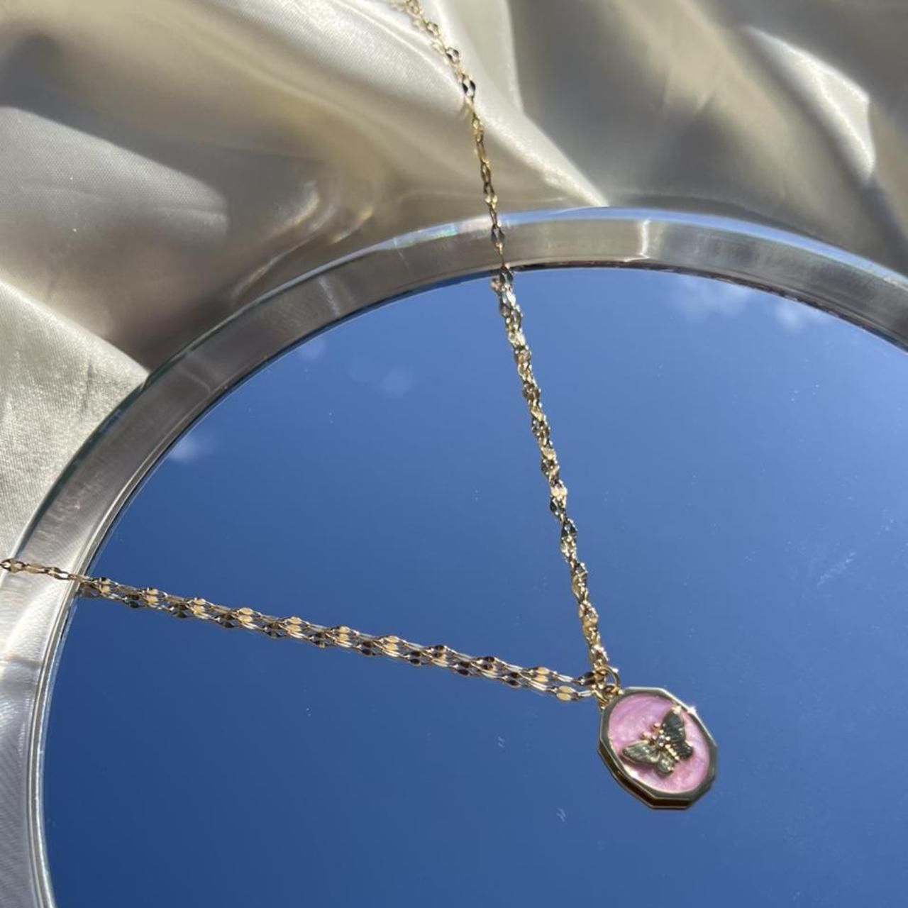 Purple butterfly pendant necklace 🦋 Details •... Depop