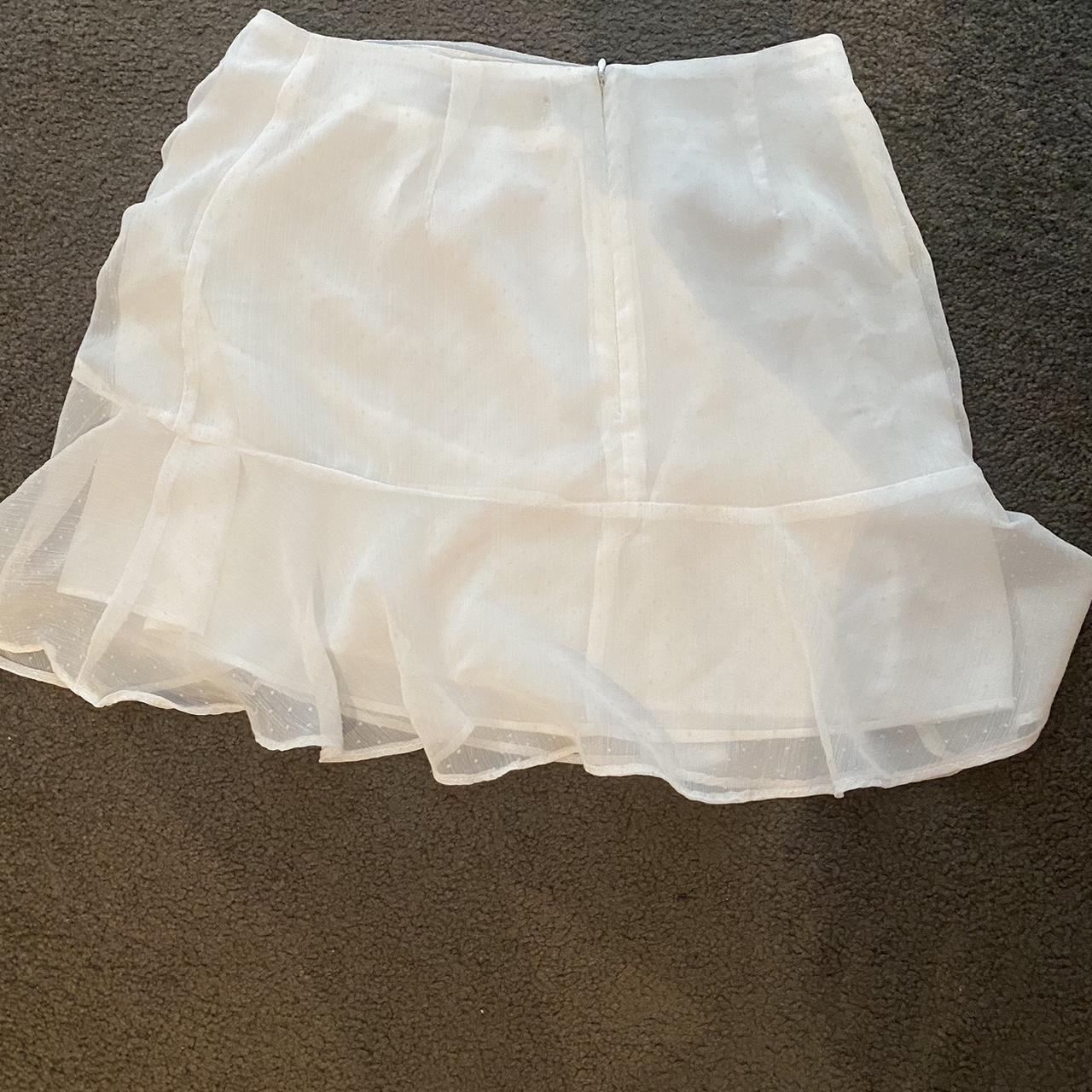 - glassons white mini skirt - brand new never worn... - Depop
