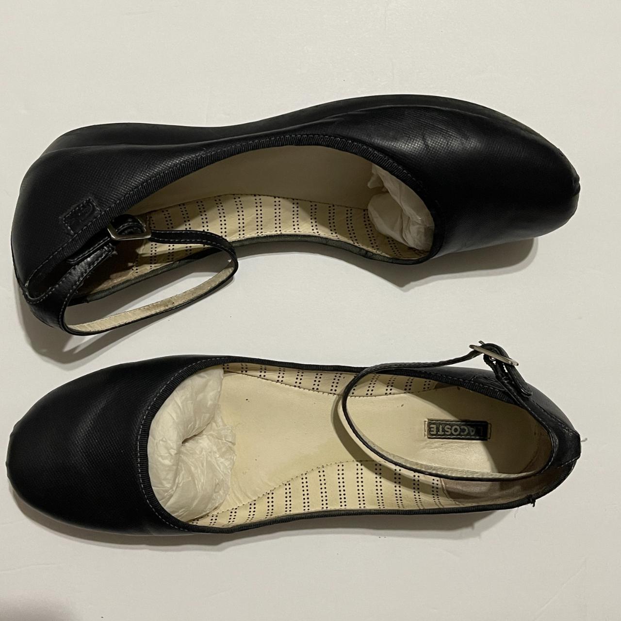 Lacoste size 1/2 black ballet flats with