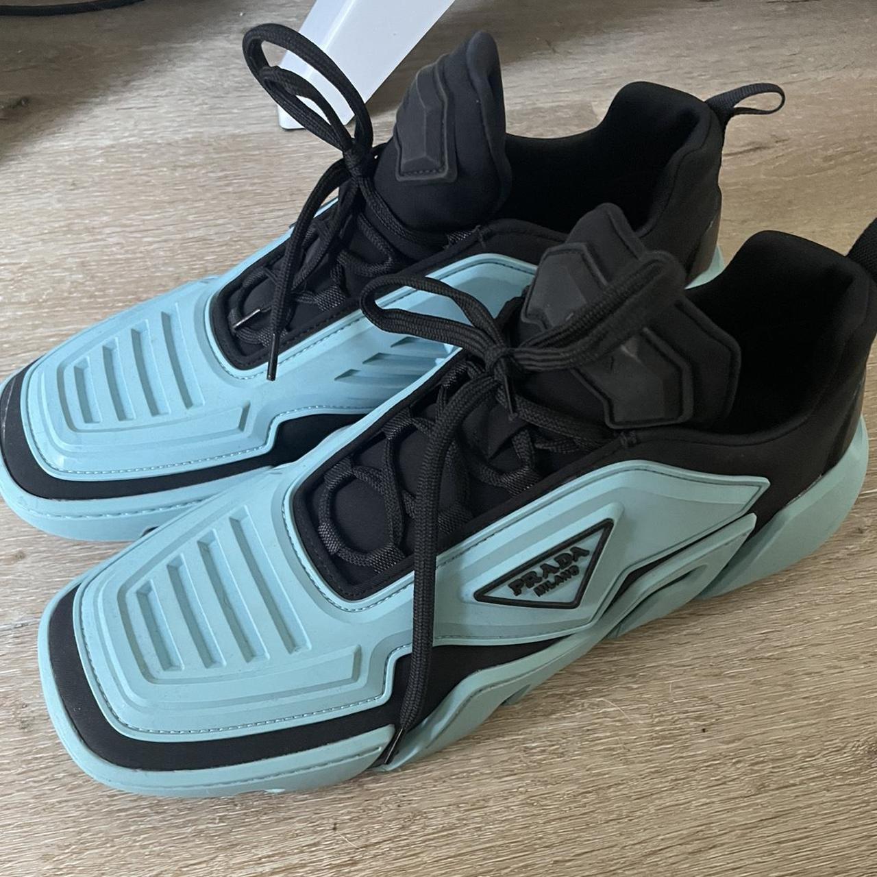 スニーカー PRADA Sneakers Men Fabric Blue Prada Techno Stretch Fabric Sneaker. Color | Depop