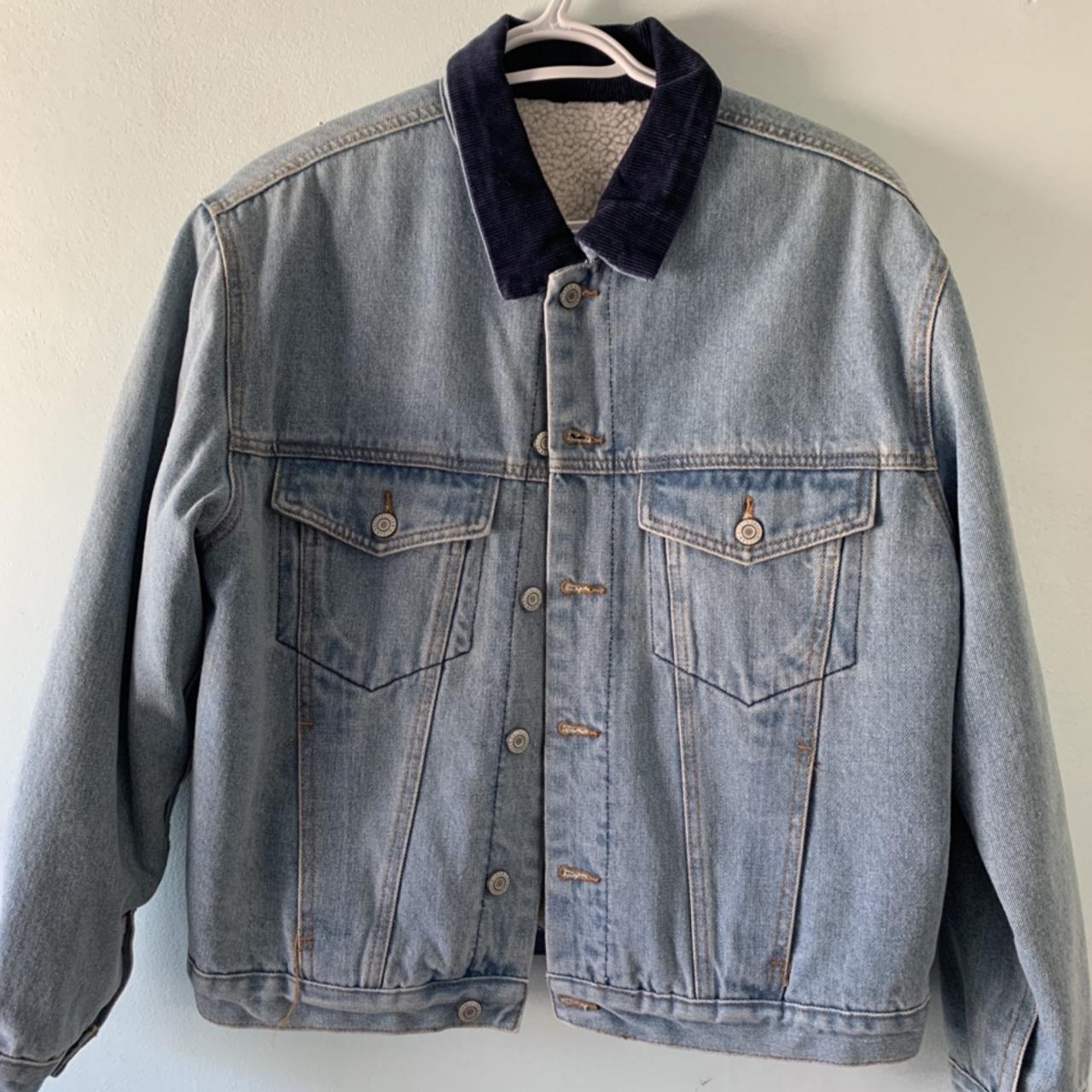 Brandy melville jean 2025 jacket with fur