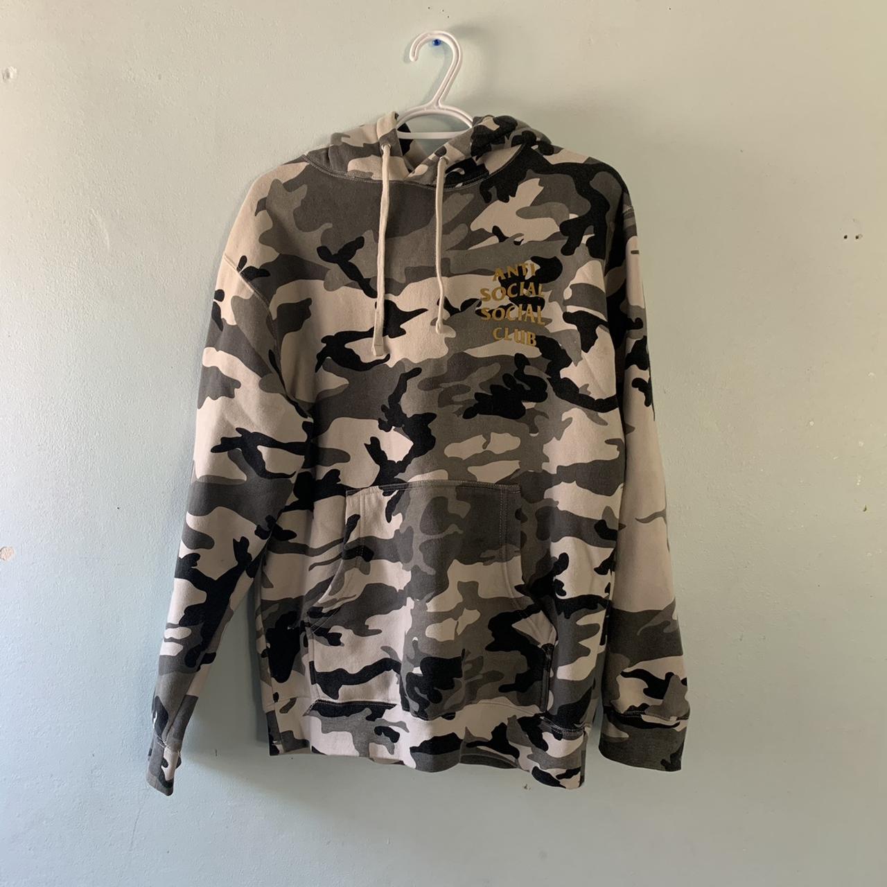 Anti social club camo 2025 hoodie